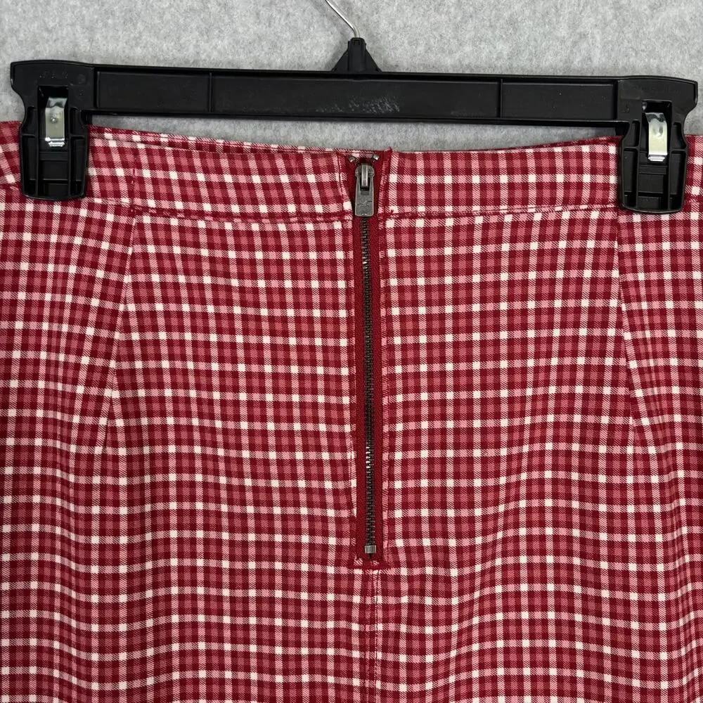 Y2K Hollister Skirt Large Mini Plaid School Academia Cute Girly Cherry‎ Cottage